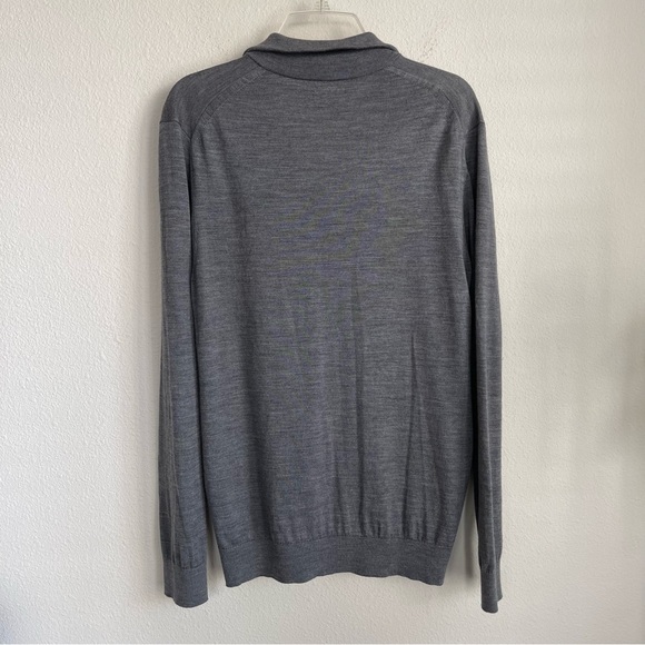 Reiss 100% Wool Button Down Long Sleeve Heather Shirt - Picture 6 of 6